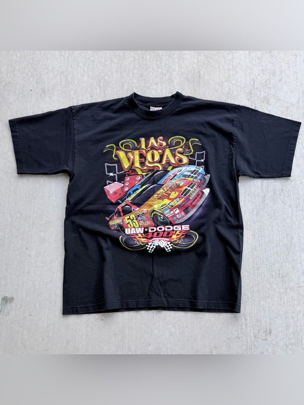 Vintage NASCAR T Shirt 2008 Las Vegas Dodge 400 T Shirt Made In USA